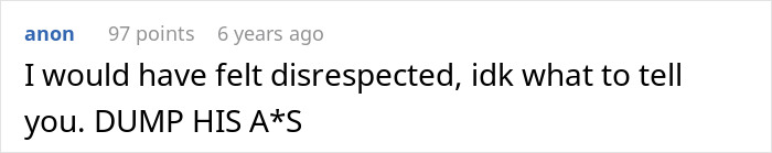 Screenshot of an online comment expressing frustration about a guy refusing to accept break-up after a romantic trip with a female friend. Screenshot of an online comment expressing frustration about a guy refusing to accept break-up after a romantic trip with a female friend.