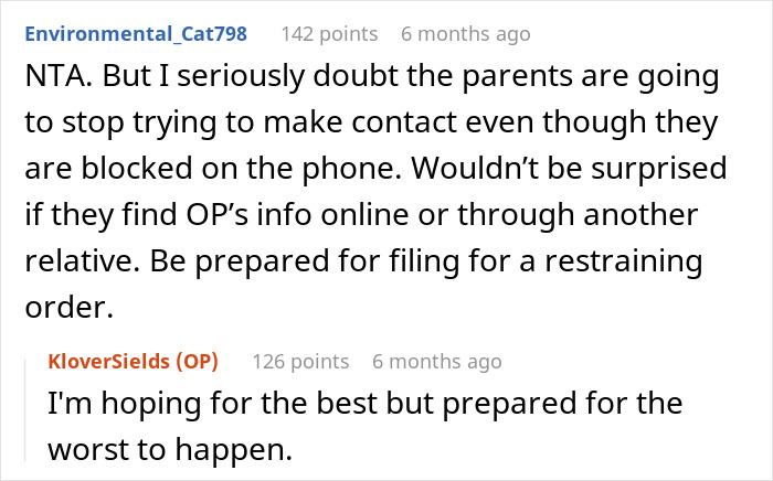 Screenshot of a Reddit thread discussing estranged parents expecting to meet grandkids after 20 years of neglect.