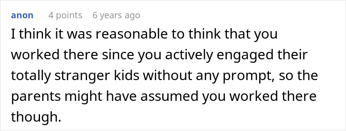 Commenter discussing entitled parents on a haunted hayride making scared kids a stranger&rsquo;s problem.