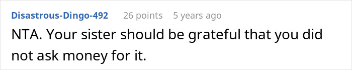 Screenshot of a comment discussing a woman who took back her nephew&rsquo;s Christmas gift, explaining family tensions.