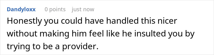 Screenshot of an online comment discussing a woman refusing to quit her job after her husband&rsquo;s promotion and gender roles debate.