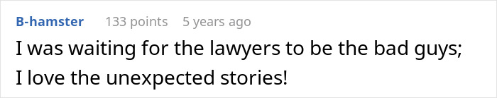 Screenshot of a social media comment highlighting unexpected humor in a corporate comedy story about a bagel delivery.