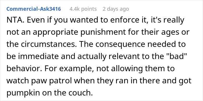 Screenshot of an online forum comment discussing a lady's power trip causing Halloween issues for boyfriend's kids and the angry mom.