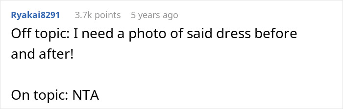 Comment from Ryakai8291 requesting photos of a wedding dress before and after it was remade instead of given away. Comment from Ryakai8291 requesting photos of a wedding dress before and after it was remade instead of given away.