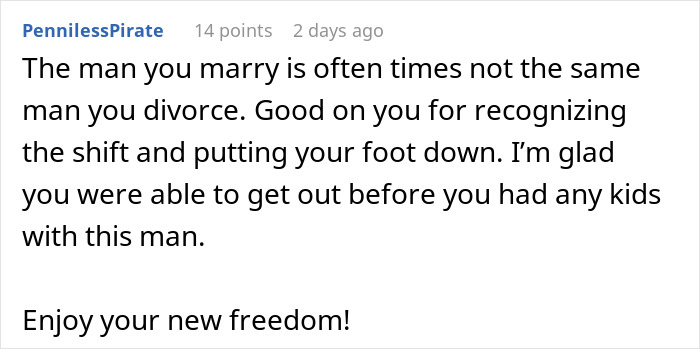 Screenshot of a comment discussing a man treating his wife like a servant and the impact on their relationship attraction.