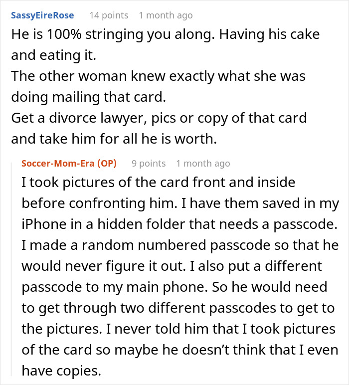 Reddit comments discussing a man wanting to be single but not divorced, finding a girlfriend, then getting dumped.