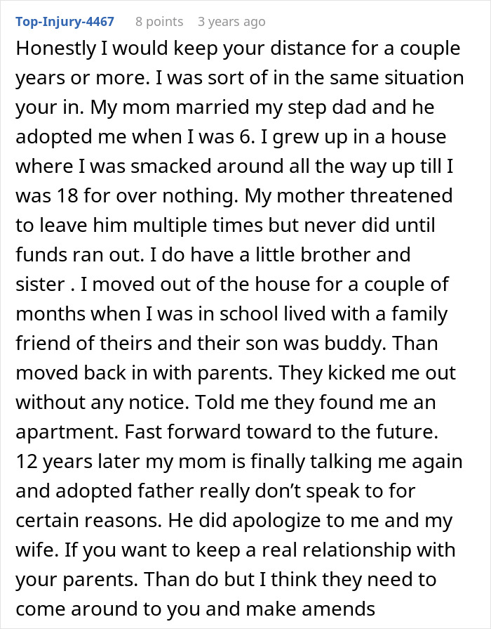 Comment discussing challenges with entitled parents treating autistic sibling as golden child while ignoring concerning behavior.