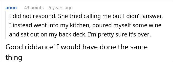 Screenshot of an online discussion about a friend not understanding why clingy children aren&rsquo;t welcome on vacation.