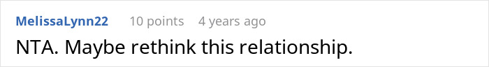 Comment from MelissaLynn22 expressing advice to rethink the relationship in a discussion about a nurse prioritizing dogs and a baby.