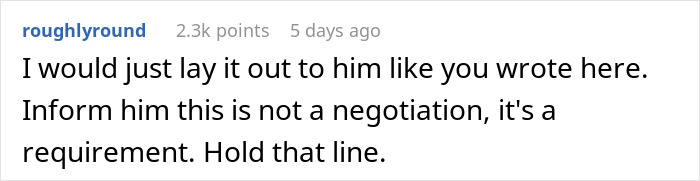Screenshot of an online comment advising to firmly set boundaries about moving in, reflecting GF feels uneasy keyword. Screenshot of an online comment advising to firmly set boundaries about moving in, reflecting GF feels uneasy keyword.
