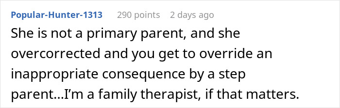 Comment about a step parent going on a power trip, causing tension with boyfriend&rsquo;s kids and their angry mom.