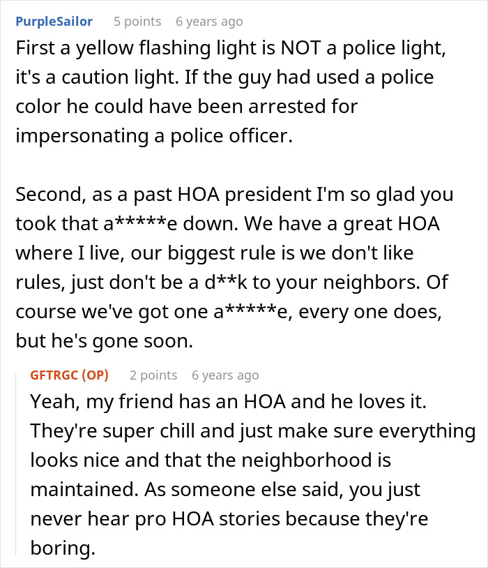 Comments discussing a former HOA president criticized for behavior, highlighting a man exposing HOA president&rsquo;s secrets in court.