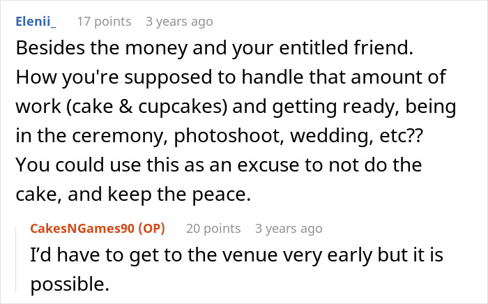 Text conversation about a bride wanting to upgrade her honeymoon at the bridesmaid&rsquo;s expense and handling wedding duties.