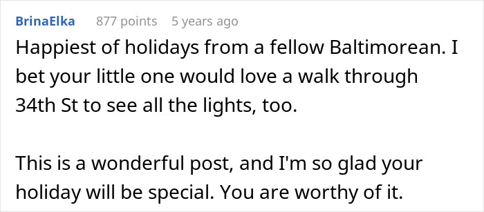 Comment expressing holiday wishes and support for father wanting to cancel Christmas due to affordability concerns.