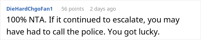 Screenshot of an online comment discussing an entitled mother raising hell after being denied entrance at a private party. Screenshot of an online comment discussing an entitled mother raising hell after being denied entrance at a private party.