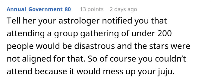 Comment about astrologer causing chaos before wedding, with spiritual bride's decision sparking shock and drama.