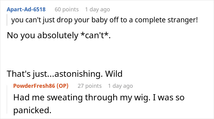 Theme park worker left holding unknown baby as parents disappear into crowded attraction area for 30 minutes.