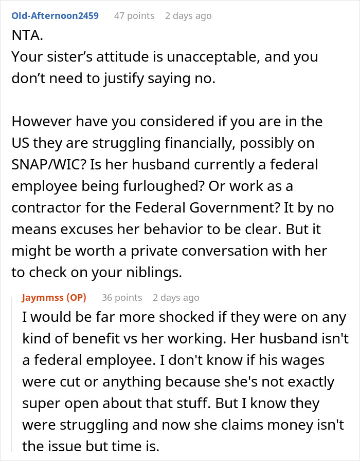 Screenshot of a forum discussion about a trad wife sister upset over brother doing womanly tasks and refusing to cook.