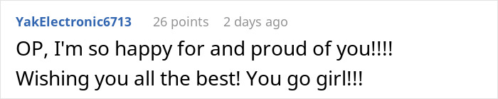 Screenshot of a social media comment praising and encouraging a woman, related to a man treating wife like servant.