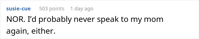 Screenshot of a Reddit comment where a user expresses wanting to skip Thanksgiving after receiving an unhinged text from mom. Screenshot of a Reddit comment where a user expresses wanting to skip Thanksgiving after receiving an unhinged text from mom.