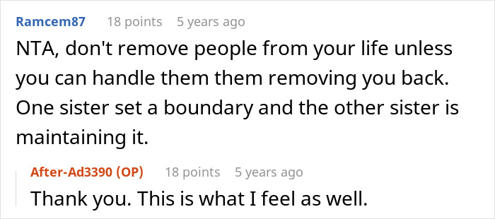 Online discussion about lady neglecting siblings, setting boundaries, and attempts to reconnect after years of family conflict.