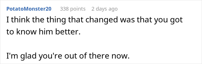 Screenshot of a Reddit comment discussing a man treating his wife like a servant and the impact on their relationship.