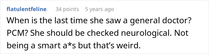 Comment on Reddit questioning wife's memory, husband bewildered at wife seemingly forgetting they got married.