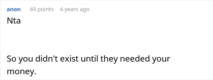 Comment on a woman suing her half-brother over family health fund refusal for her plastic surgeries.