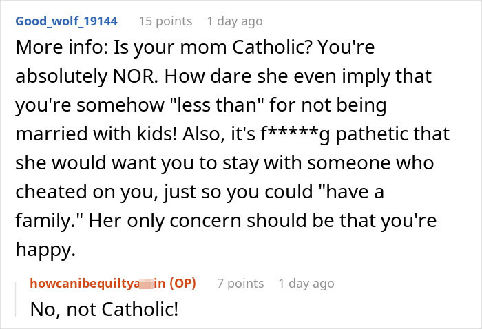 Reddit user responds to a woman wanting to skip Thanksgiving after her mom's embarrassing and unhinged text message. Reddit user responds to a woman wanting to skip Thanksgiving after her mom's embarrassing and unhinged text message.