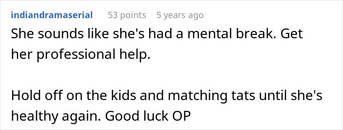Comment on forum post showing concern for wife's mental health and husband bewildered in a marriage situation.
