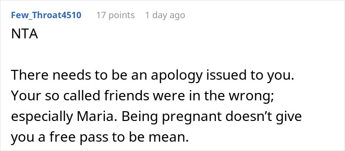 Screenshot of a forum comment discussing a woman storming out of Friendsgiving over a dress-code betrayal. Screenshot of a forum comment discussing a woman storming out of Friendsgiving over a dress-code betrayal.