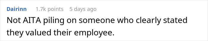 Text post on a social media platform discussing whether a boss should ask an employee if she&rsquo;s pregnant in a right to fire state.