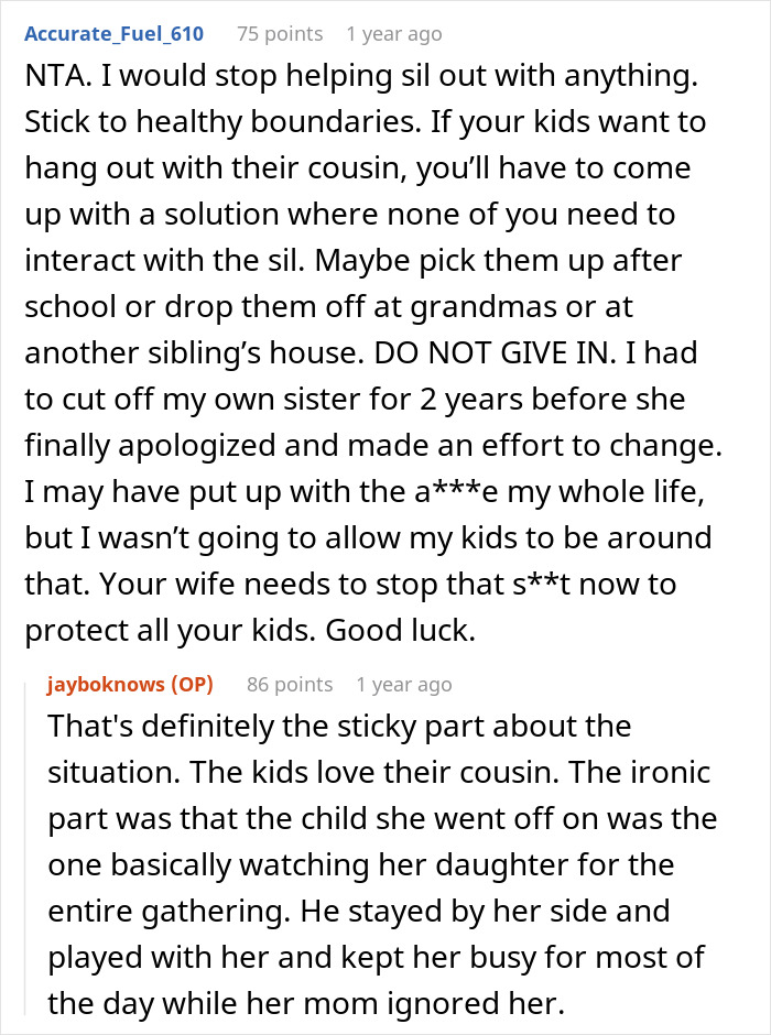 Online forum discussion about husband dragging wife and kids from Thanksgiving after sister&rsquo;s major tantrum.
