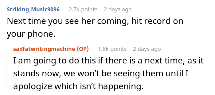 Reddit conversation showing users discussing a tense Thanksgiving involving comments about stepdaughter’s sexuality. Reddit conversation showing users discussing a tense Thanksgiving involving comments about stepdaughter’s sexuality.