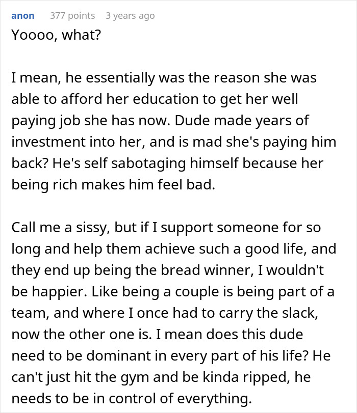 Woman leaves the US to start a new life in France after boyfriend struggles with her success and achievements.