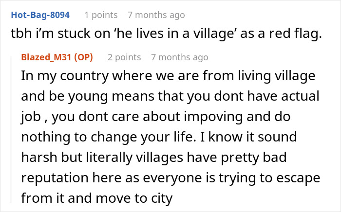 Screenshot of an online discussion where a guy reacts after failing a lady&rsquo;s unexpected loyalty test in a friendship.