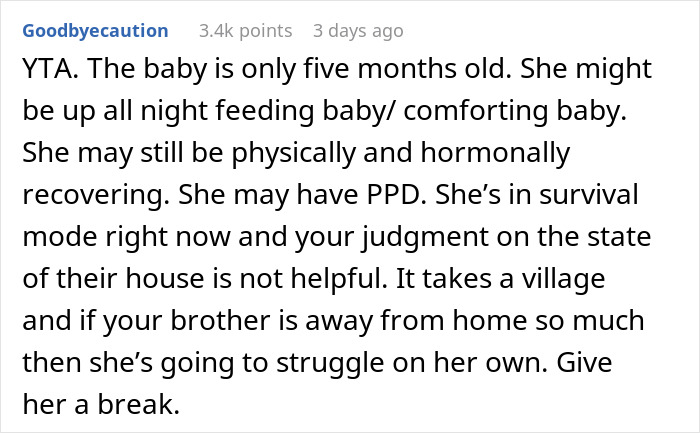 Text post discussing challenges of being a stay-at-home mom and reality check on motherhood responsibilities.