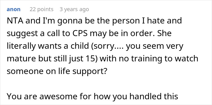 Teen sitter arrives to watch an independent child but finds a nonverbal bedridden boy needing life support care.