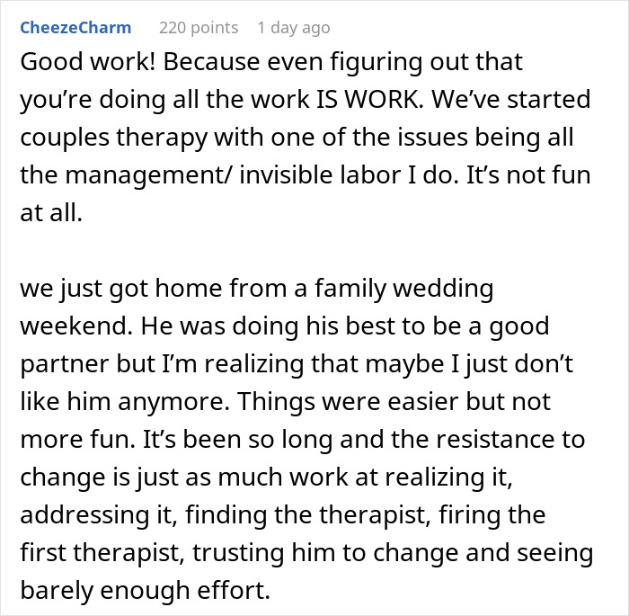 Woman stops treating her husband like a kid, leading to unexpected chaos and tension in their relationship.