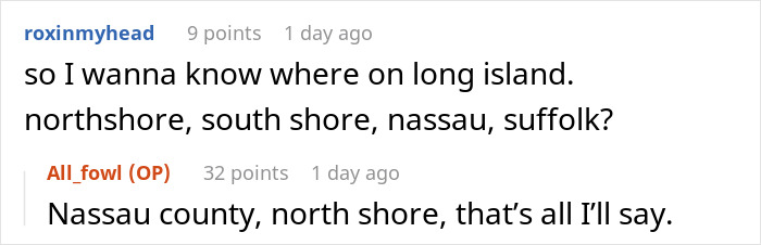 Online discussion about Long Island locations including north shore of Nassau County in a casual Q&A format.