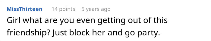 Screenshot of a social media comment about a friend not understanding why clingy children can&rsquo;t come on vacation.