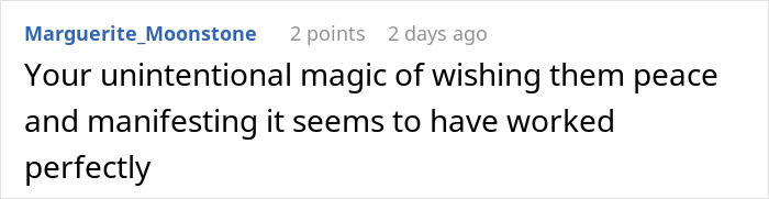 Comment on a social media post about a woman&rsquo;s unexpectedly savage revenge on petty neighbor causing panic.