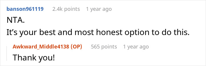 Reddit conversation where a user supports a mother-in-law upset over son choosing wife and baby over her.