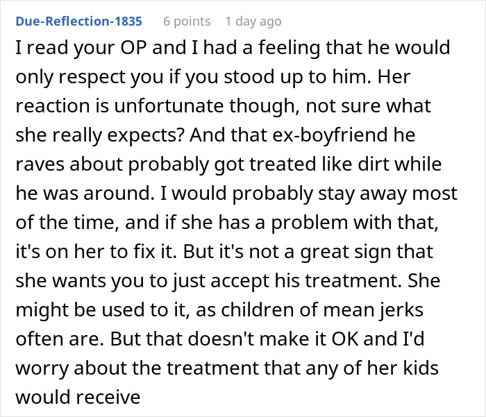 Comment discussing a funny guy mocking his daughter's boyfriend's job and finally clapping back in a humorous way. Comment discussing a funny guy mocking his daughter's boyfriend's job and finally clapping back in a humorous way.