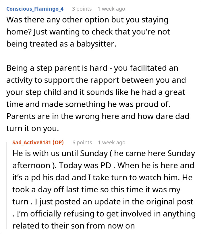 Reddit discussion showing upset man&rsquo;s ex blowing up after bonding with their son, leading to relationship fallout.