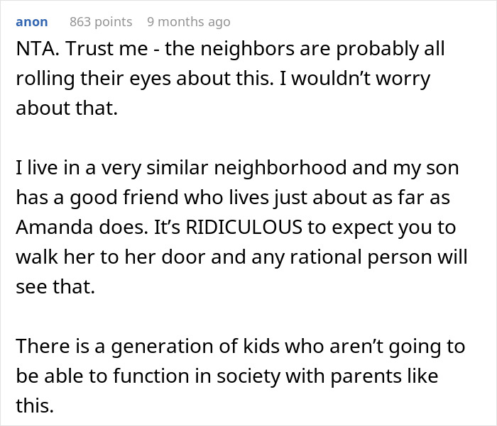 Woman and daughter walking home together, accompanied by a close friend in a suburban neighborhood.