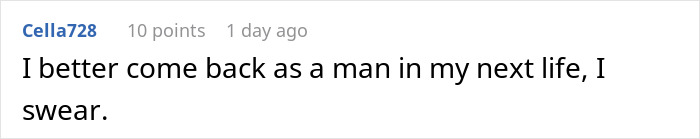 Comment expressing frustration about handling Thanksgiving shopping, hinting at husband overwhelmed by pressure.