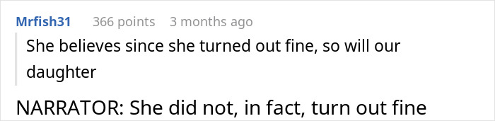 Screenshot of a forum comment discussing feelings of a single parent and family priorities over work.