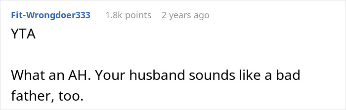 Comment on woman asking stepchildren about home and boarding school, displayed in a plain text online forum format.