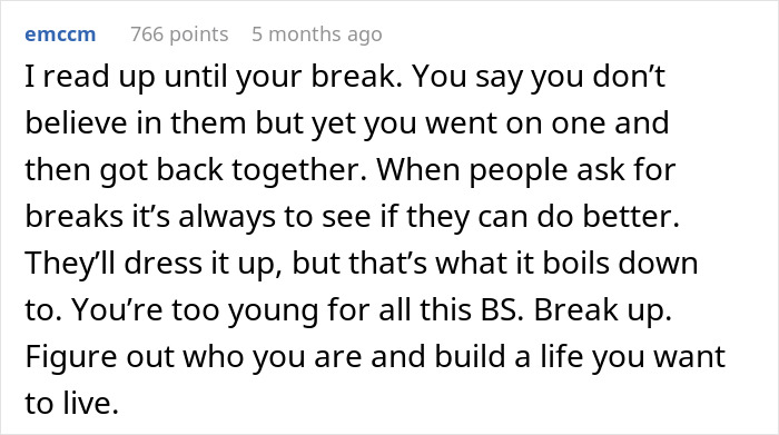 Text comment about bride breaking no dating rule during break, groom shocked as maid of honor accuses her of cheating. Text comment about bride breaking no dating rule during break, groom shocked as maid of honor accuses her of cheating.